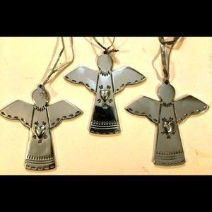 Angel ornaments - silver angel christmas tree ornaments